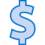 Documents-02 A large blue dollar sign on a white background.